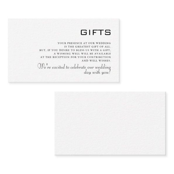 Simple Formal Wedding Gifts Enclosure