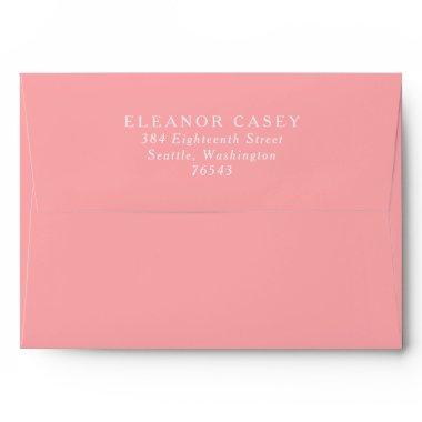 Simple Geometric Pink and Orange Bridal Shower Envelope