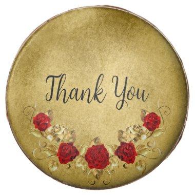 Simple Gold And Rose Thank You Calligraphy Chocolate Covered Oreo