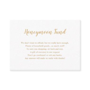 Simple Gold Honeymoon Fund  Enclosure