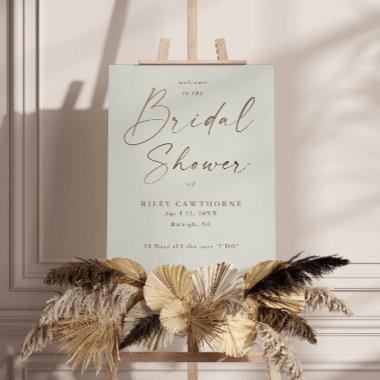 Simple Gold Script Bridal Shower Welcome Foam Board