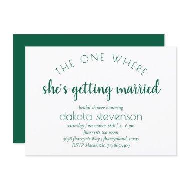 Simple Green Script | One Where She Gets Married