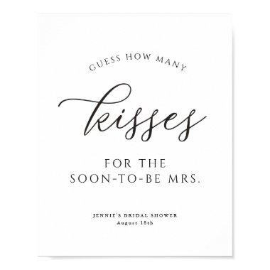 Simple Guess How Many Kisses Shower Game Poster