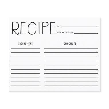 Simple Hand Lettered  Recipe