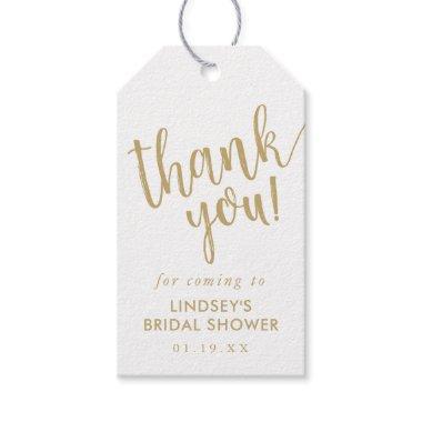 Simple Hand-Lettered Bridal Shower Thank You Favor Gift Tags