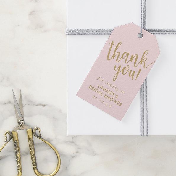Simple Hand-Lettered Bridal Shower Thank You Favor Gift Tags