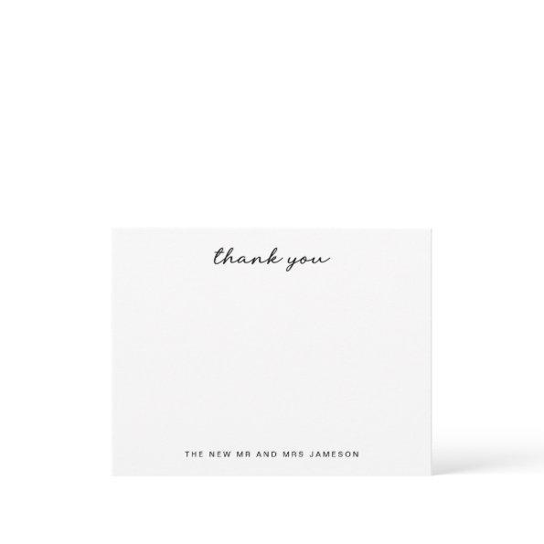 Simple Hand Lettered Wedding Thank You Note