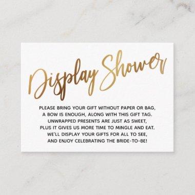 Simple Handwriting Display Bridal Shower Enclosure Invitations