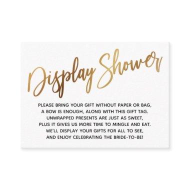 Simple Handwriting Display Bridal Shower Enclosure Invitations