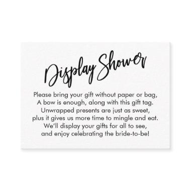 Simple Handwriting Display Bridal Shower Gift Invitations