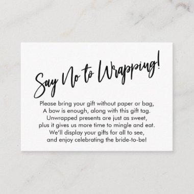 Simple Handwriting Display Bridal Shower Gift Invitations