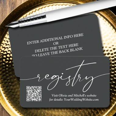 Simple Handwriting QR Code Wedding Registry Enclosure