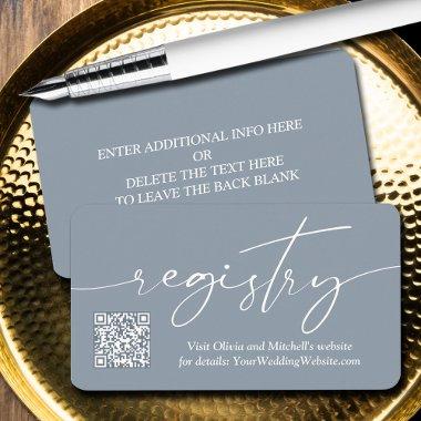 Simple Handwriting QR Code Wedding Registry Enclosure