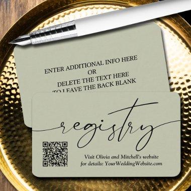 Simple Handwriting QR Code Wedding Registry Enclosure
