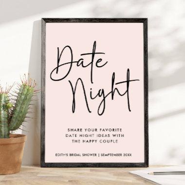 Simple Handwritten Typography Date Night Jar Sign