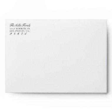 Simple Interior Custom Color Return Address Envelope