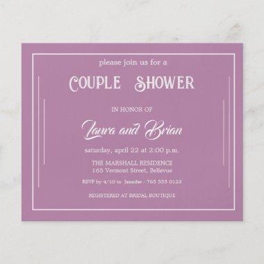 Simple Lavender Budget Couples Shower Invitations Flyer