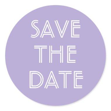 Simple Lavender Save The Date Sticker