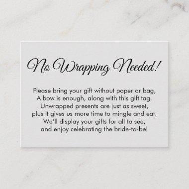 Simple Light Grey No Wrapping Needed Bridal Shower Enclosure Invitations