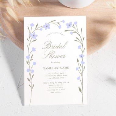 Simple Lilac Purple Wildflower Arch