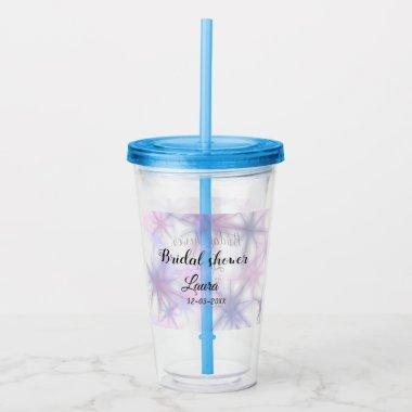 Simple minimal add name  bride throw acrylic tumbler