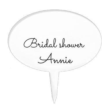 simple minimal add your name text  t cake topper