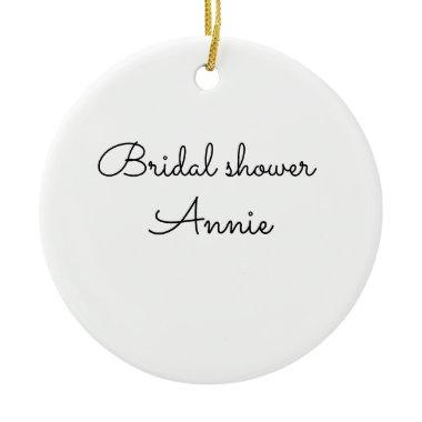 simple minimal add your name text  t ceramic ornament