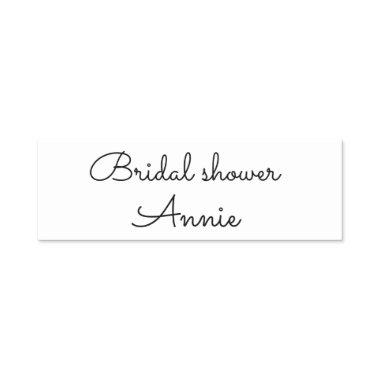 simple minimal add your name text bridal shower t name tag