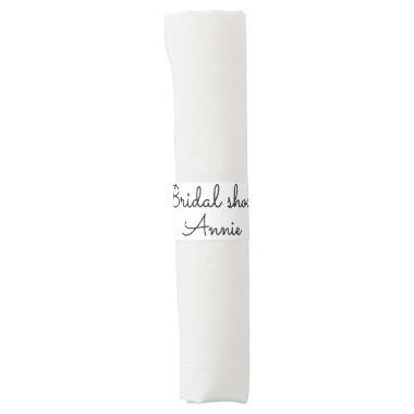 simple minimal add your name text  t napkin bands