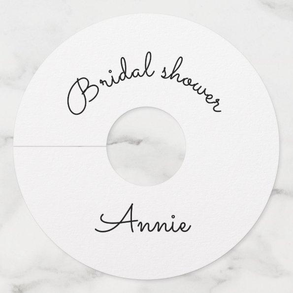 simple minimal add your name text  t wine glass tag