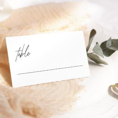 Simple Minimal Black & White Wedding Place Invitations