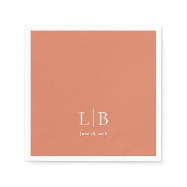 Simple Minimal Citrus Orange Wedding Napkins