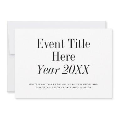 Simple Minimal Event Title