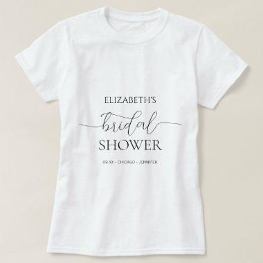 Simple Minimal Script Bridal Shower T-Shirt