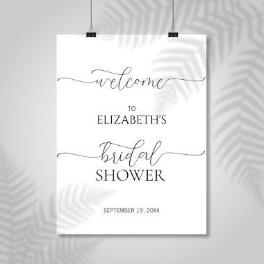 Simple Minimal Script Bridal Shower Welcome Sign
