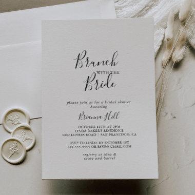 Simple Minimalist Brunch with the Bride Shower Invitations