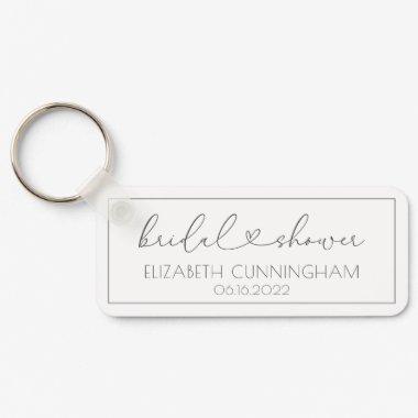 Simple Minimalist Elegant Chic Heart  Keychain