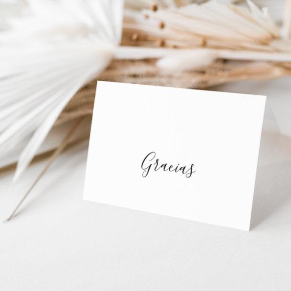 Simple Minimalist Folded Wedding Gracias