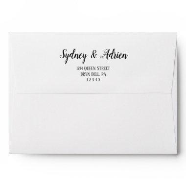 Simple Minimalist Frame Wedding Invitations Envelope