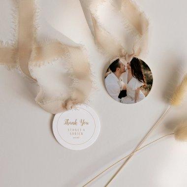 Simple Minimalist|Gold Photo Frame Thank You Favor Tags