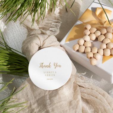 Simple Minimalist|Gold Wedding Thank You Favor Tags