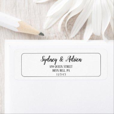 Simple Minimalist Invite Frame Return Address Label