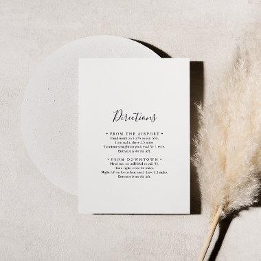 Simple Minimalist Wedding Directions Enclosure Invitations