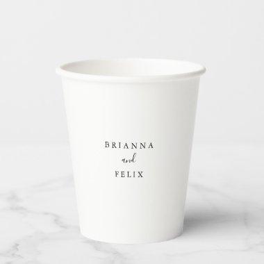 Simple Minimalist Wedding Paper Cups