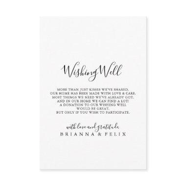 Simple Minimalist Wedding Wishing Well Enclosure Invitations