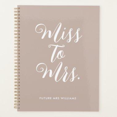 Simple Miss to Mrs Modern Wedding Planner Notebook