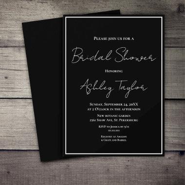 Simple Modern Black And White Formal