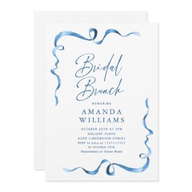Simple Modern Blue Hand Drawn Bow