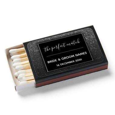 Simple Modern Glitter Elegant Wedding Perfect Matchboxes