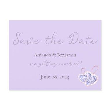 Simple Monogram Minimalist Lavender Wedding Post